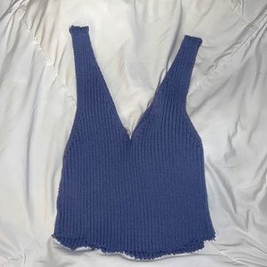 I am selling a crop top tank top that is blue